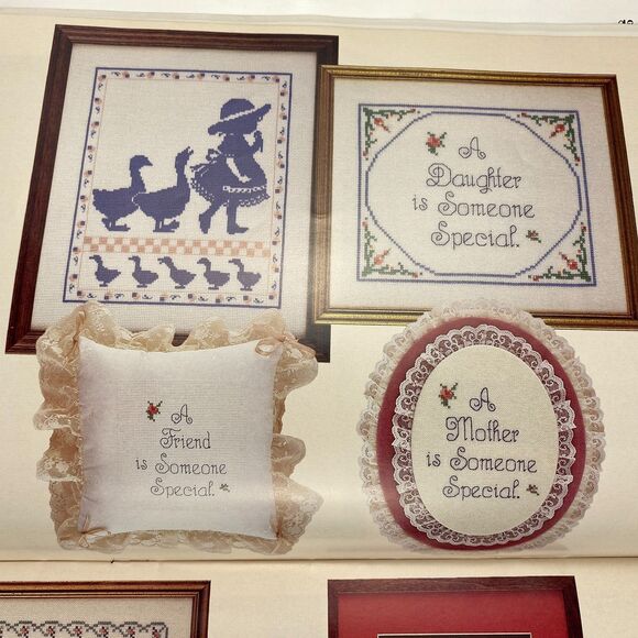 It's the Thought That Counts VTG 1983 Cross Stitch Pattern Book Family Gift - Picture 6 of 16